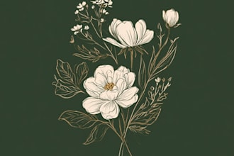 design a unique botanical and nature inspired logo