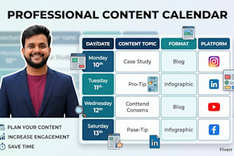 create content calendar for facebook and instagram planning
