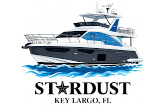 create vector illustration of ship, or boat fast delivery