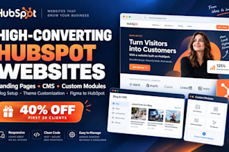 build hubspot website landing page cms and custom modules hubspot blog, develop