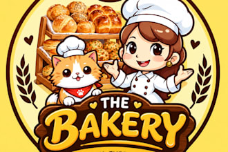 design custom cute mascot and minimalist logo design