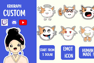 draw emotes icons for twitch, youtube, and discord