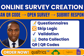create online survey questionnaire on google forms, surveymonkey with qr code
