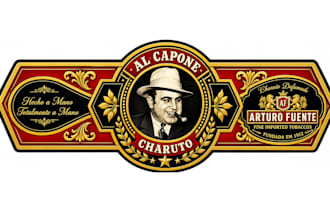 do modern cigar band, cigar label, cigar logo cigar box design for your business