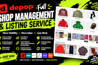manage your depop shop, product listings, research and promotion depop assistant