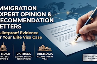 write expert opinion letters for eb1a eb2 niw o1 and global talent