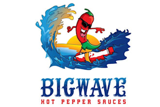 create a marketable brand able logo for big wave theme