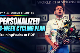 create a personalized 4 week cycling training plan