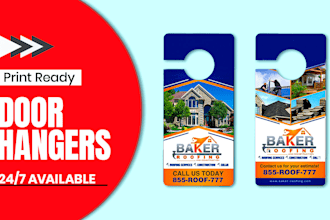 design door hanger for landscape and cleaning services