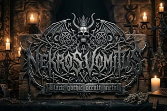 create black metal, gothic metal, occult and dark metal logo