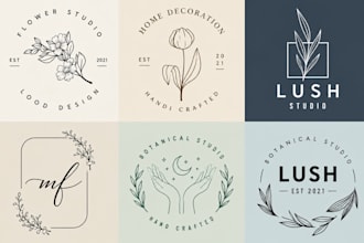 design modern elegant, bohemian, feminine and hand drawn boho logo in 24 hours