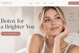 build wix botox website filler clinic website consultation booking nutritionist