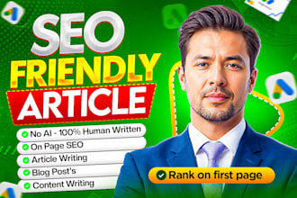 write 30 SEO friendly articles for quick google adsense approval