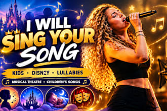 sing musical theatre, disney, kid song, lullaby, children song, disneyland