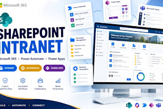 build sharepoint intranet microsoft 365, power automate and power app