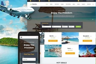 travel website, tour travel agency website, tourism website, booking website