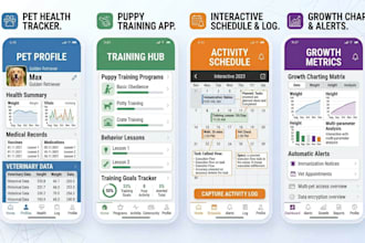 build a professional pet health tracker and puppy training mobile app