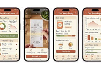 develop a zero waste pantry tracker app with ocr receipt scanning