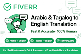 translate arabic to english and tagalog to english accurately and fast