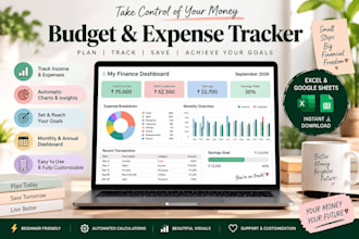 create a personal or small business budget and expense tracker template