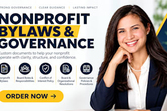 draft customized nonprofit bylaws and governance documents