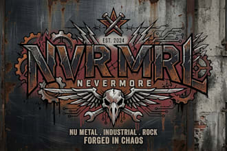 create nu metal industrial metal and rock logo