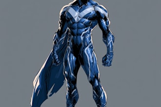 superhero character for comics