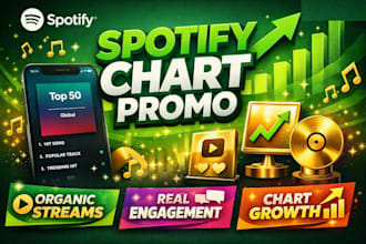 promote your spotify music with organic streams, engagement and chart growth
