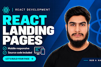 build a responsive react landing page for your business