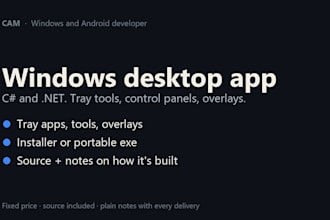 build a windows desktop app or tray tool in c sharp