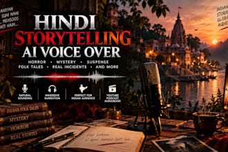 create ai voiceovers in hindi, english and hinglish