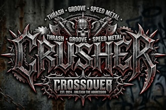 create thrash metal groove speed metal crossover logo