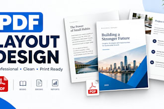 do book layout design, formatting and design of ebook, pdf and report