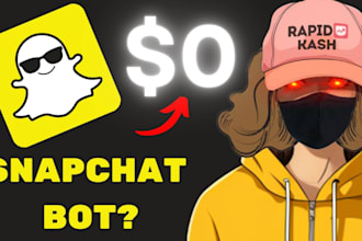 build snapchat bot for automation, ads, grindr, tinder bot and onlyfans bot