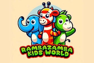 design a fun kids logo for daycare, nursery and baby brands