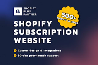 build shopify subscription website with recurring payments feature