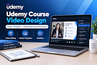 create professional online course videos from your script and template