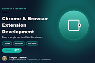 develop a custom chrome extension or browser extension