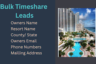 provide bulk timeshare owner leads