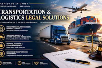 draft custom freight broker, forwarder and delivery contracts