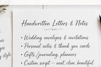 write notes letters in neat handwork