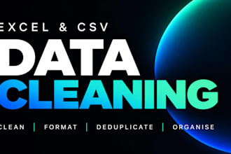 clean, organize and analyze your excel or CSV data