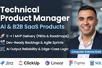 be your technical product manager for ai and b2b saas products