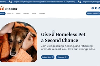 build wix animal shelter website givingtuesday donation rescue website