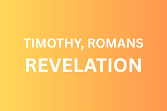 do timothy, roman and revelation
