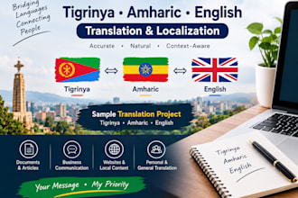 translate tigrinya amharic and english accurately and naturally
