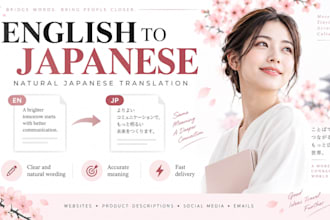 translate english into natural japanese