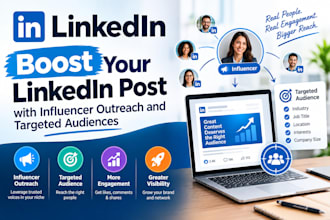 boost your linkedin post with influencer outreach and targeted audiences