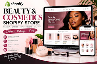 design a shopify beauty cosmetics shopify store makeup and beauty website