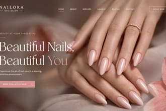 design wix nail salon website spa booking wix appointment booking website
